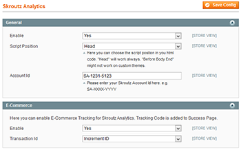 Skroutz Magento Settings